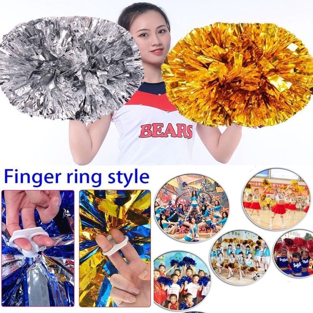 Cheerleading Pom Pom - Pompones de 25 cm para juegos,