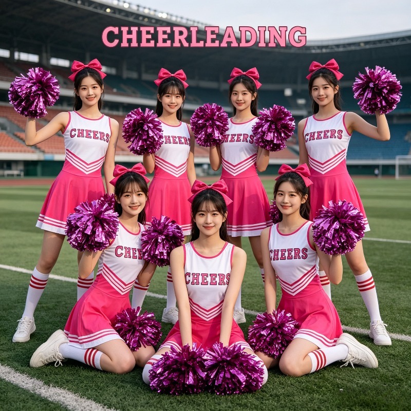 Cheerleading Pom Pom - Conjunto de Disfraz de Animadora para