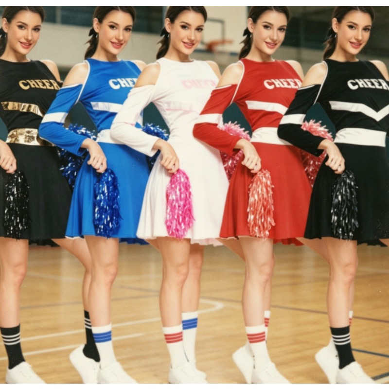 Cheerleading Pom Pom - Disfraz de Animadora Estilo Europeo Americano