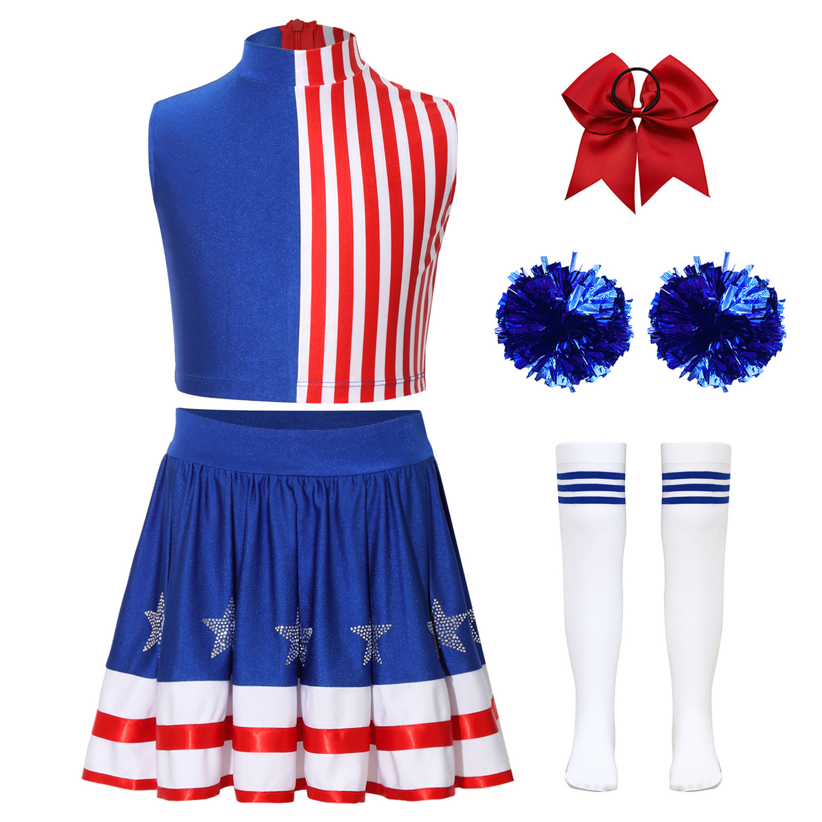 Traje de animadora para niñas, - Cheerleading Pom Pom reseña y precio