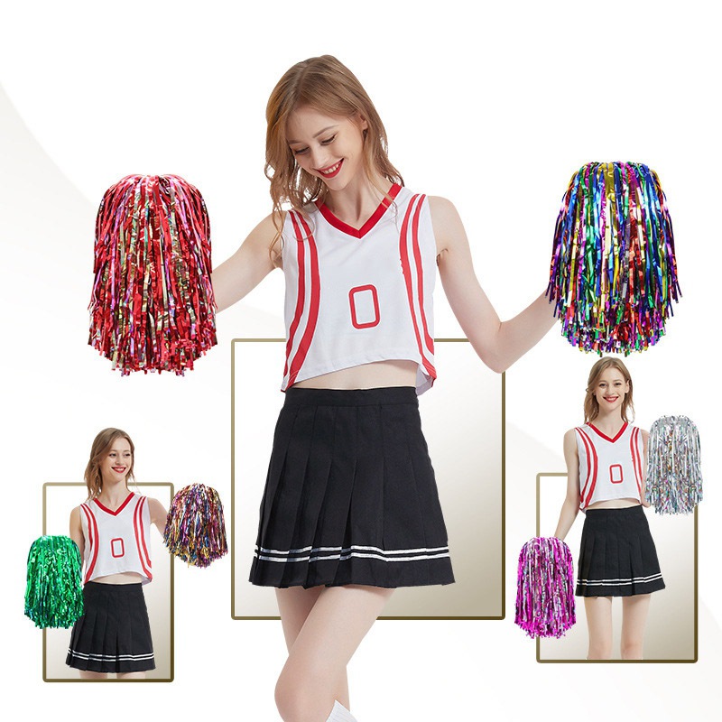 Pompones de animadora de borla - Cheerleading Pom Pom reseña y precio