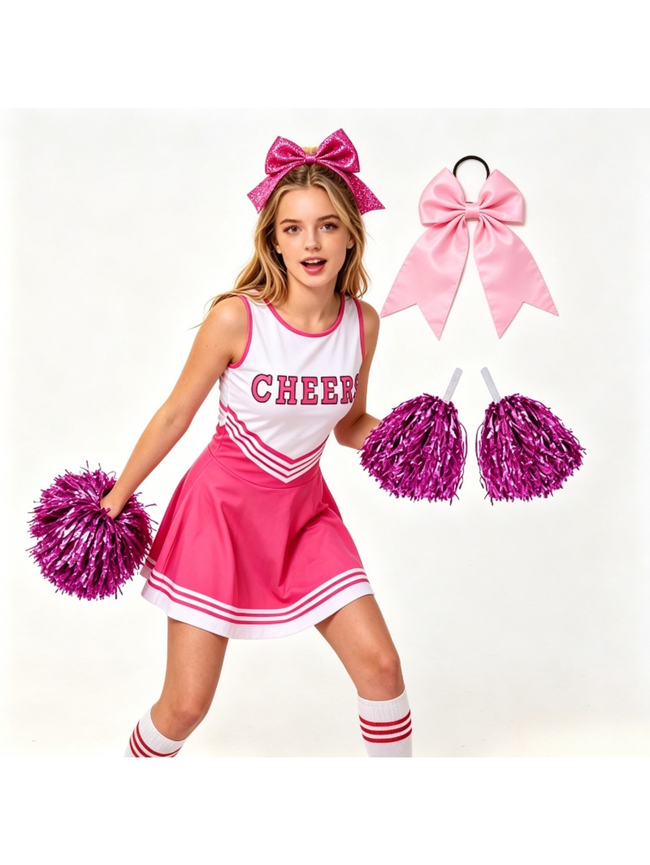 Conjunto de Porristas Estampad - Cheerleading Pom Pom reseña y precio