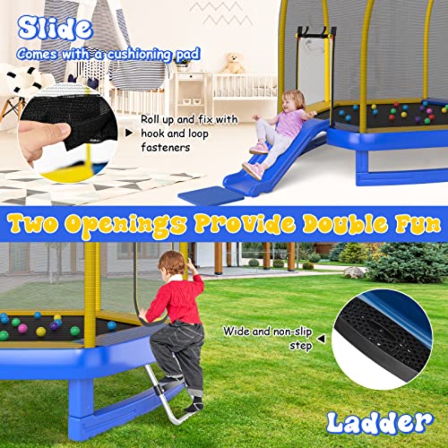 Trampolín de 7 pies con escale - Trampoline Spring Cover reseña y precio